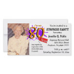 Surprise 80th Birthday Party Photo Invitation Customized Photo Card