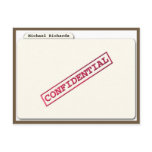 Surprise Confidential folder Invitation Post Card