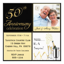 Surprise Golden Wedding Anniversary Invitations