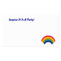 Surprise It Is A Party!-Customise Business Card Template