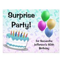 Surprise Party Birthday Invitation, 60th or Other