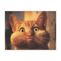 Surprised Cat post card.