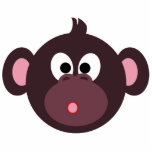 Surprised Monkey pin photo sculptures