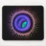 Surreal Wild Eye Mouse Pad - Blue, Turquoise, Purp mousepads