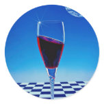 Surreal wineglass stickers