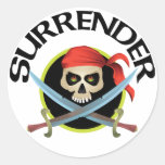 Surrender 3D Skull Stickers