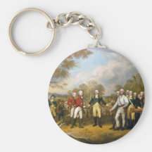 Surrender of General Burgoyne by John Trumbull Key Chains