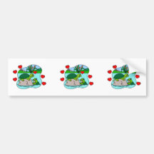Surrounded By Turtle Love Bumper Sticker