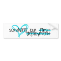 Surviving Our First Deployment (Blue) Bumper Sticker