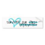 Surviving Our First Deployment (Blue) bumper stickers