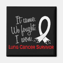 Survivor 11 Lung Cancer Fridge Magnets
