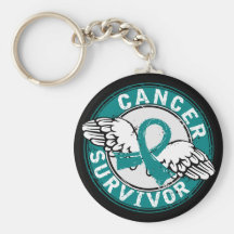 Survivor 14 Ovarian Cancer Keychains