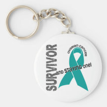 Survivor 1 Ovarian Cancer Key Chains