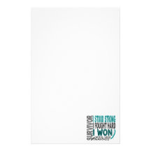 Survivor 4 Cervical Cancer Stationery Paper