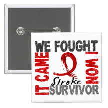Survivor 5 Stroke Pinback Button