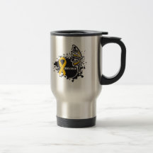 Survivor Abstract Butterfly Appendix Cancer Mug