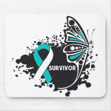 Survivor Abstract Butterfly Cervical Cancer Mouse Mat