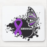 Survivor Abstract Butterfly Pancreatic Cancer mousepads