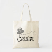 Survivor Butterfly Ribbon Brain Cancer Bag