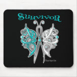 Survivor Celtic Butterfly - Cervical Cancer mousepads