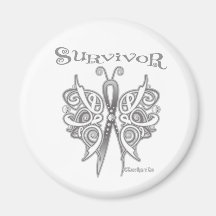 Survivor Celtic Butterfly - Lung Cancer Magnets