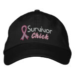 Survivor Chick - Breast Cancer embroidered hats