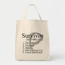 Survivor Definition - Brain Cancer Canvas Bag