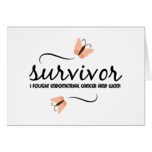 Survivor - Endometrial cancer awareness Greeting Cards
