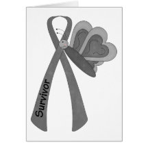 Survivor- Grey/ Silver Awareness Greeting Card