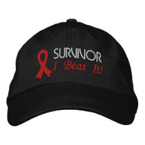 Survivor - I Beat It - Heart Disease Embroidered Baseball Cap