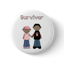 Survivor Pink Ribbon Cartoons buttons