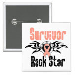 Survivor Rock Star - Endometrial Cancer Survivor buttons