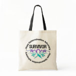 Survivor Tribal Ribbon Domestic Violence Canvas Bag