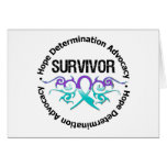 Survivor Tribal Ribbon Domestic Violence Greeting Card