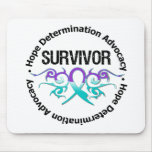 Survivor Tribal Ribbon Domestic Violence Mousepads