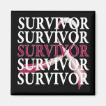 Survivor Whimsical Collage Throat Cancer Magnets