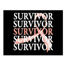 Survivor Whimsical Collage Uterine Cancer Postcard