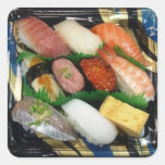 Sushi Box  Japanese Food Square Sticker