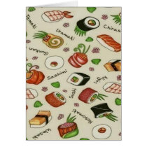 Sushi Greeting Cards