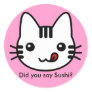 Sushi Cat Round Sticker
