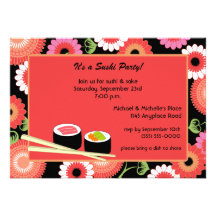 Sushi Party Invitation