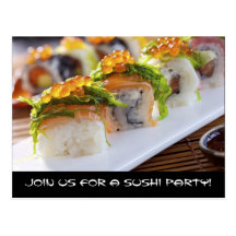 Sushi Party Invitations Postcard
