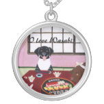 Sushi Party Labradors Painting Necklaces