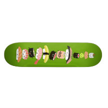 Sushi Stack - A Happy Tower of Kawaii Friends Custom Skateboard