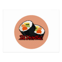 Sushiholic Sushi Lover Post Card