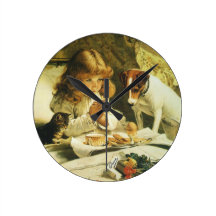 Suspense, Saying Our Prayers Charles Burton Barber Wall Clocks