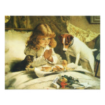 Suspense, Saying Our Prayers Charles Burton Barber Personalized Invitation