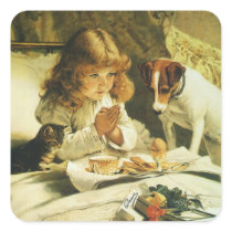 Suspense, Saying Our Prayers Charles Burton Barber Stickers