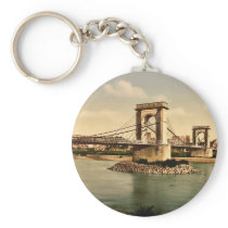 Suspension bridge over the Rhone, Avignon, Provenc Keychains