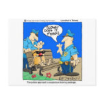 Suspicious Package Funny Police Cartoon Gifts postcards